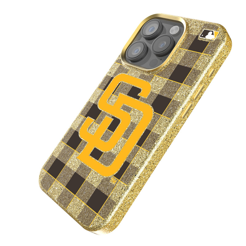 San Diego Padres Plaid iPhone Bling Phone Case Iso.Jpg