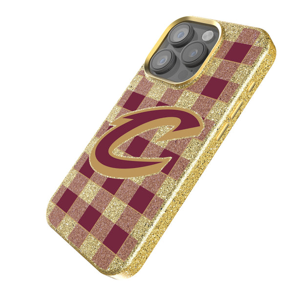 Cleveland Cavaliers Plaid iPhone Bling Phone Case Iso.Jpg