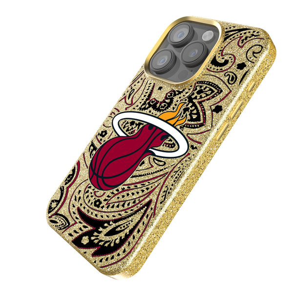 Miami Heat Paisley iPhone Bling Phone Case Iso.Jpg