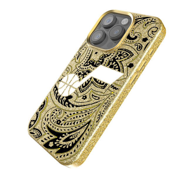 Utah Jazz Paisley iPhone Bling Phone Case Iso.Jpg