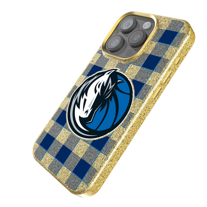 Dallas Mavericks Plaid iPhone Bling Phone Case Iso.Jpg