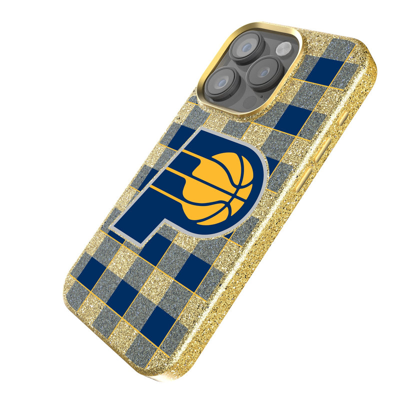 Indiana Pacers Plaid iPhone Bling Phone Case Iso.Jpg