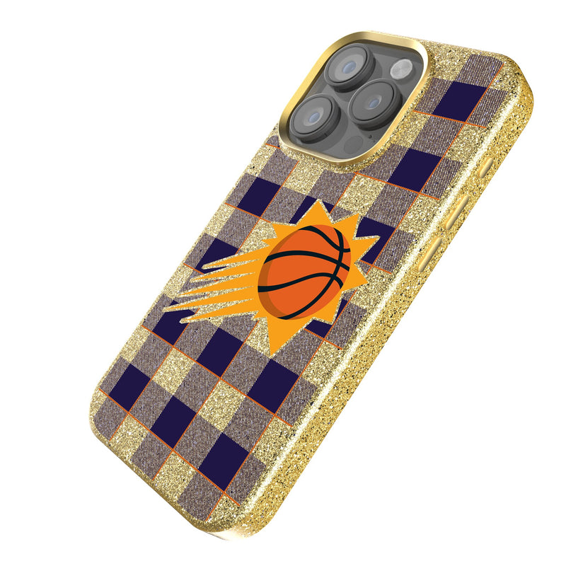 Phoenix Suns Plaid iPhone Bling Phone Case Iso.Jpg