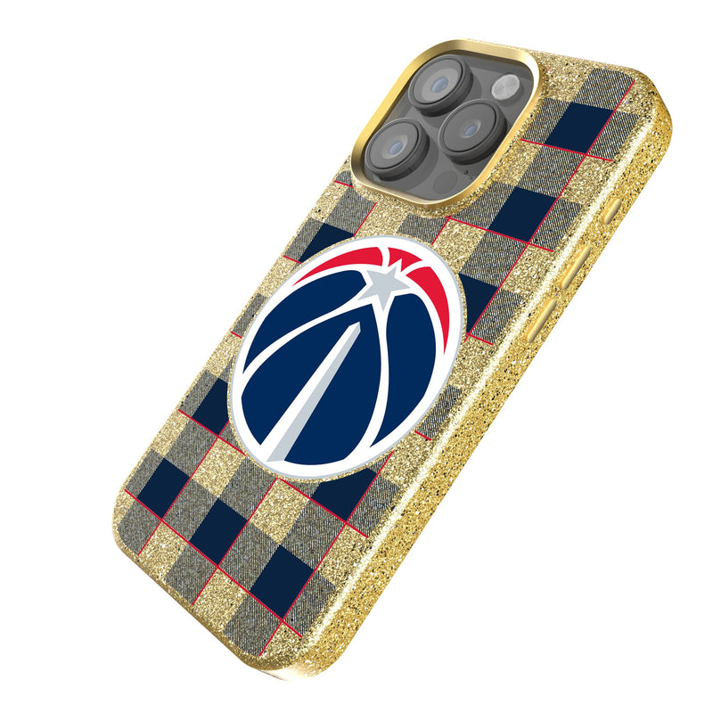 Washington Wizards Plaid iPhone Bling Phone Case Iso.Jpg