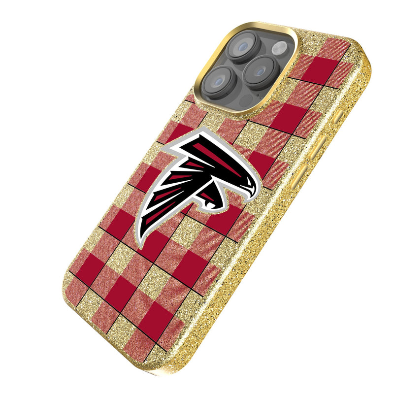 Atlanta Falcons Plaid iPhone Bling Phone Case Iso.Jpg