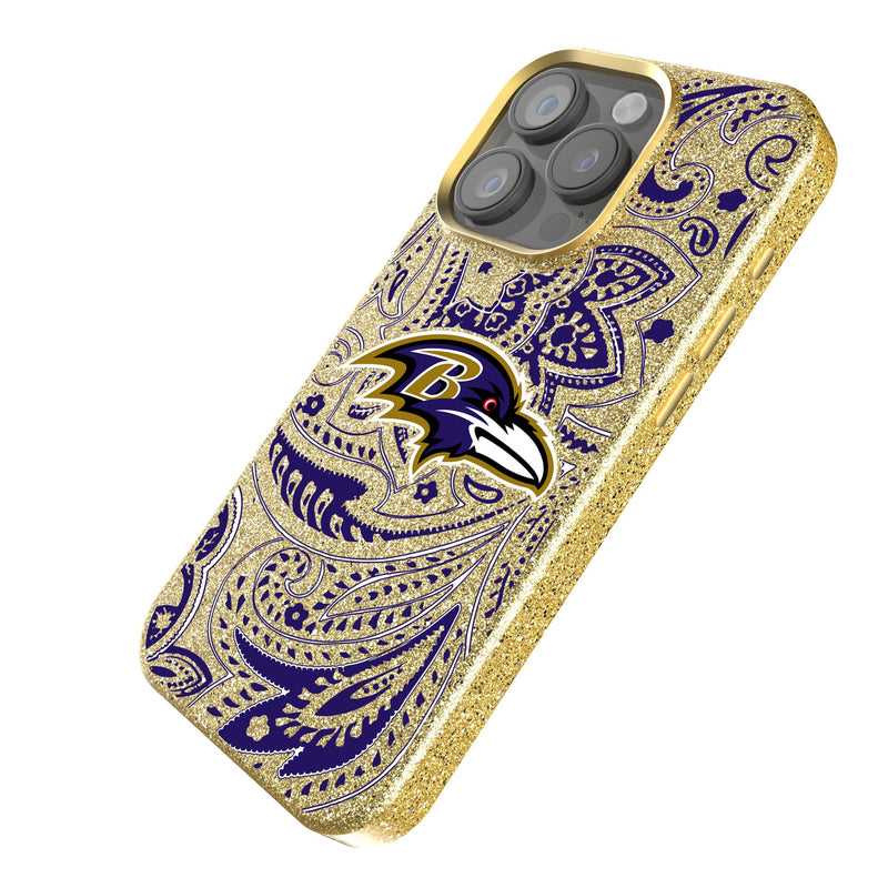 Baltimore Ravens Paisley iPhone Bling Phone Case Iso.Jpg