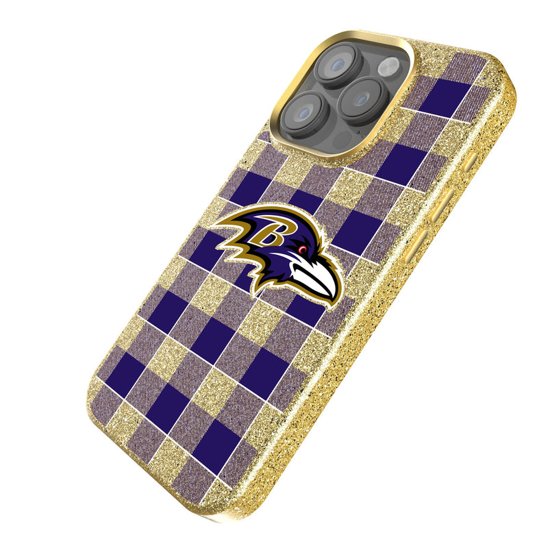 Baltimore Ravens Plaid iPhone Bling Phone Case Iso.Jpg