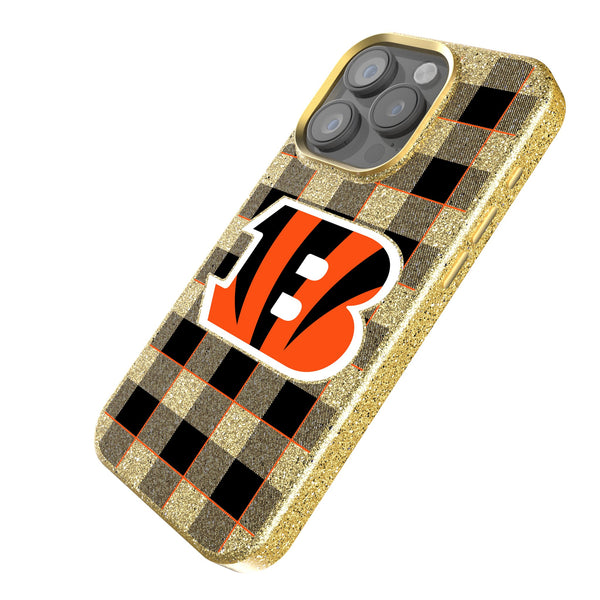 Cincinnati Bengals Plaid iPhone Bling Phone Case Iso.Jpg