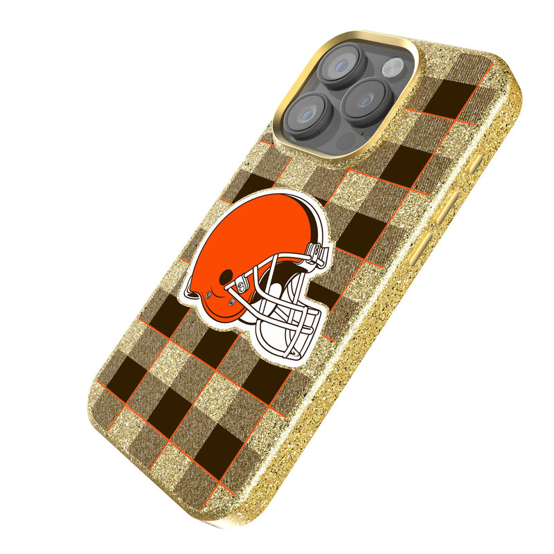 Cleveland Browns Plaid iPhone Bling Phone Case Iso.Jpg