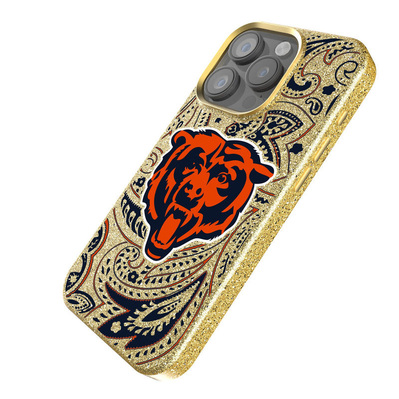 Chicago Bears Paisley iPhone Bling Phone Case Iso.Jpg