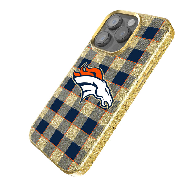 Denver Broncos Plaid iPhone Bling Phone Case Iso.Jpg