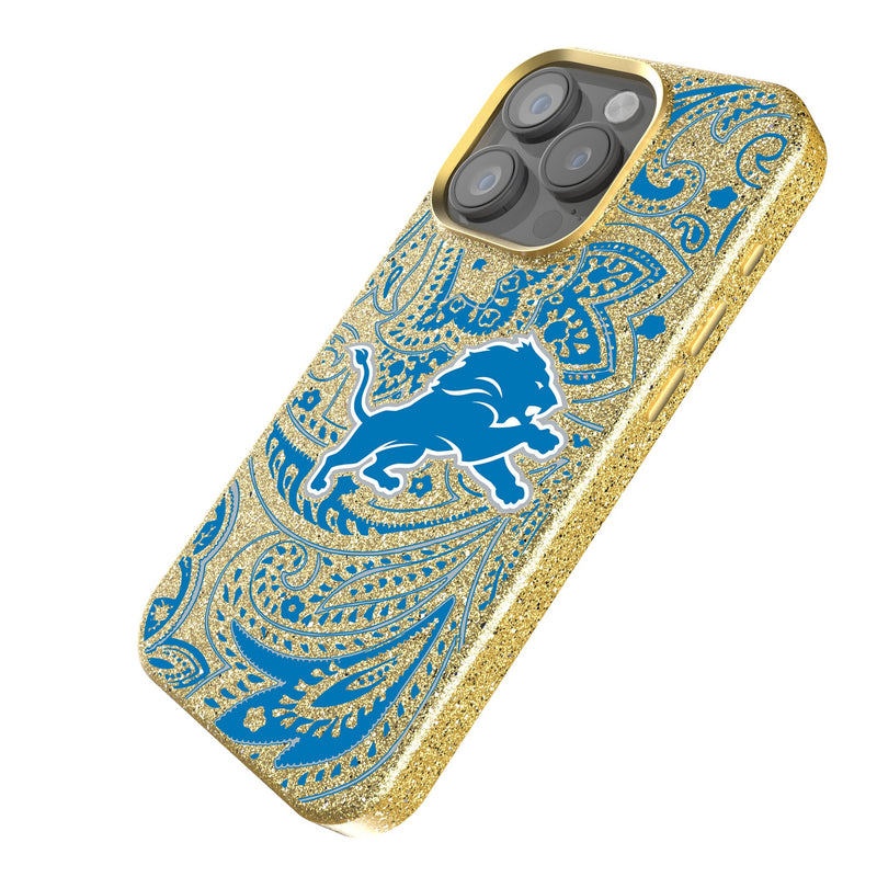 Detroit Lions Paisley iPhone Bling Phone Case Iso.Jpg