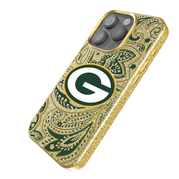 Green Bay Packers Paisley iPhone Bling Phone Case Iso.Jpg