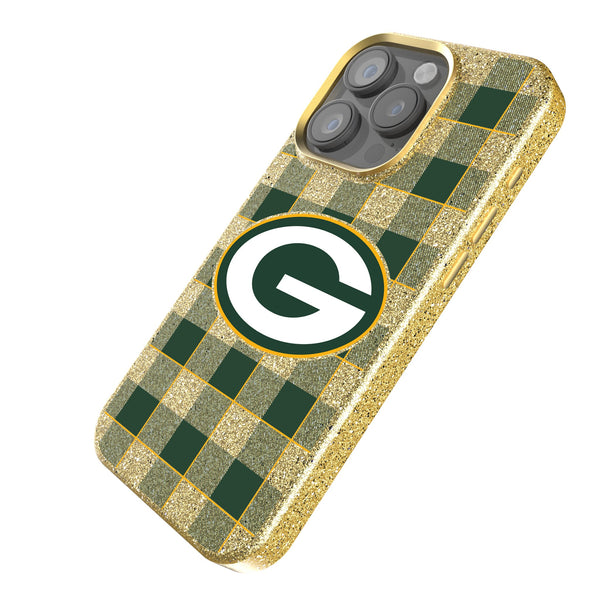 Green Bay Packers Plaid iPhone Bling Phone Case Iso.Jpg