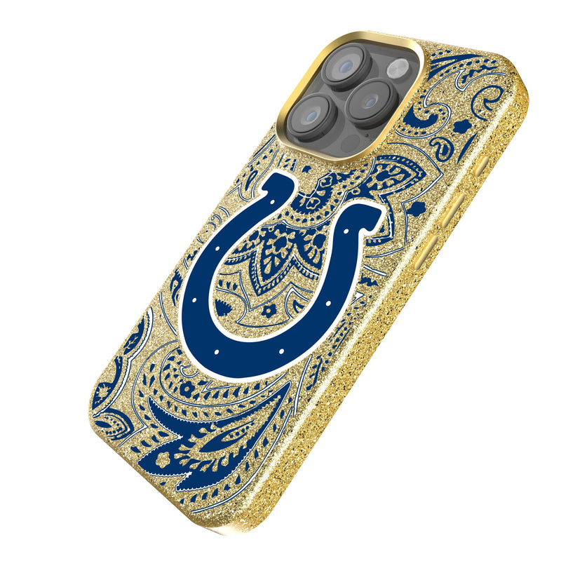 Indianapolis Colts Paisley iPhone Bling Phone Case Iso.Jpg