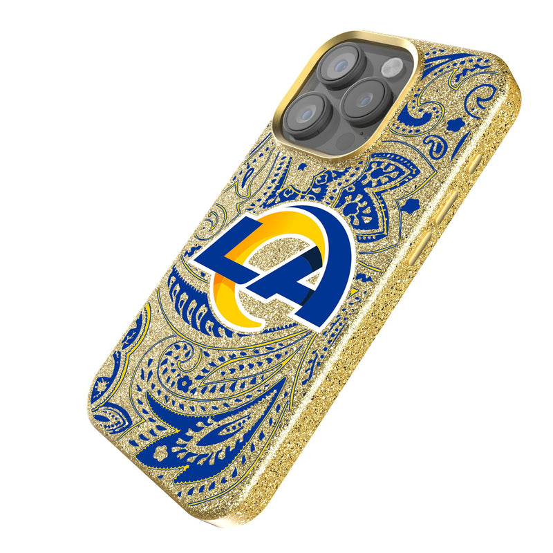 Los Angeles Rams Paisley iPhone Bling Phone Case Iso.Jpg