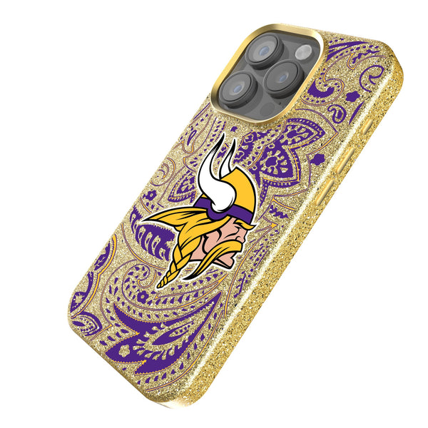 Minnesota Vikings Paisley iPhone Bling Phone Case Iso.Jpg