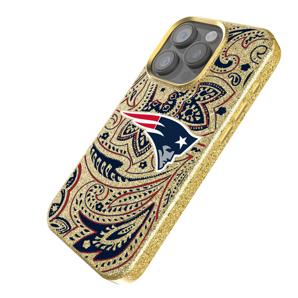 New England Patriots Paisley iPhone Bling Phone Case Iso.Jpg