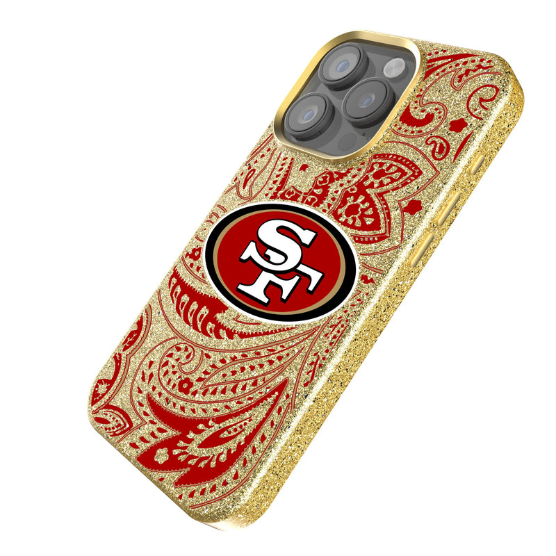 San Francisco 49ers Paisley iPhone Bling Phone Case Iso.Jpg