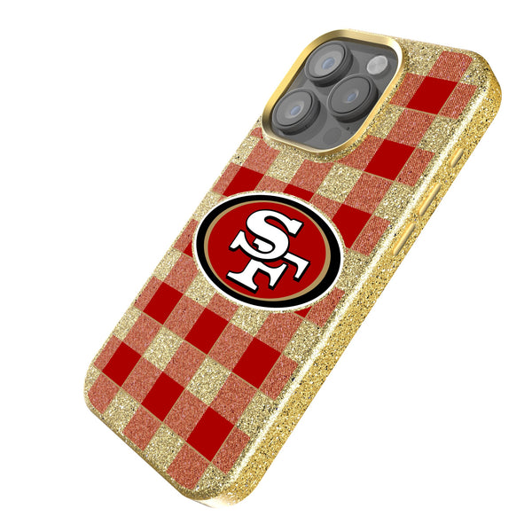 San Francisco 49ers Plaid iPhone Bling Phone Case Iso.Jpg