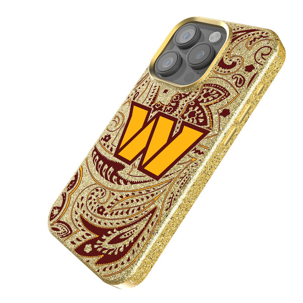 Washington Commanders Paisley iPhone Bling Phone Case Iso.Jpg