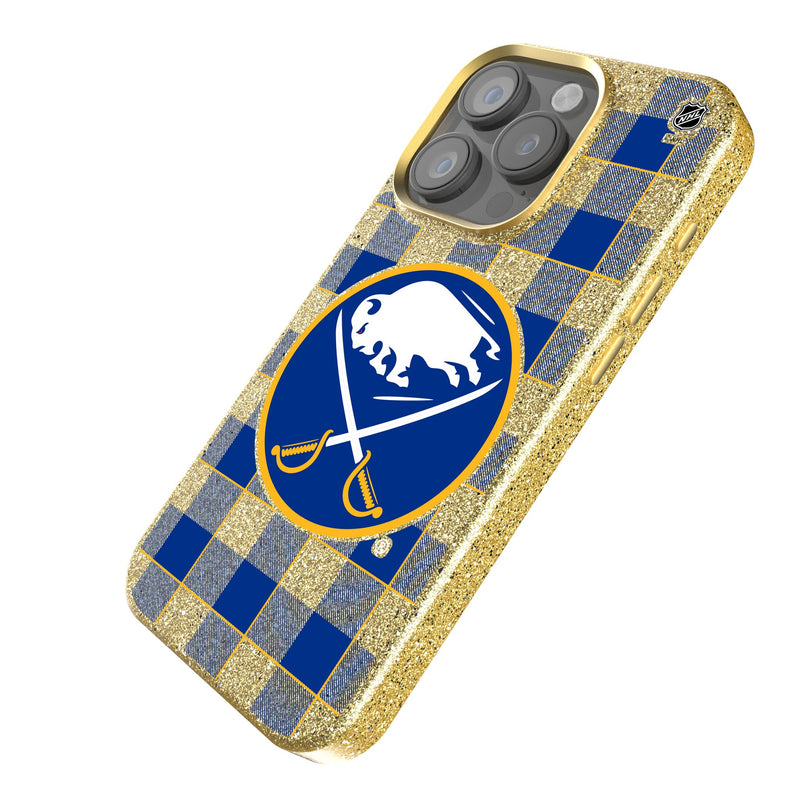 Buffalo Sabres Plaid iPhone Bling Phone Case Iso.Jpg