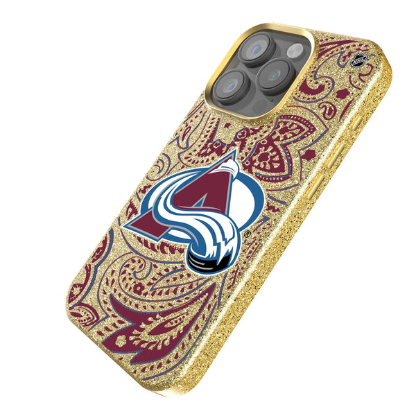 Colorado Avalanche Paisley iPhone Bling Phone Case Iso.Jpg