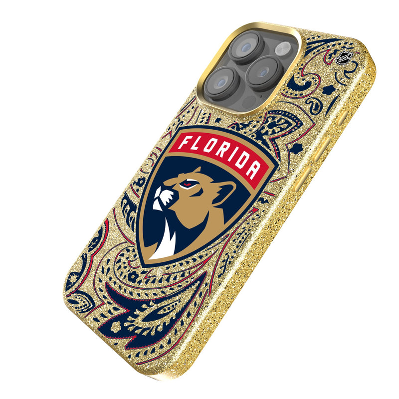 Florida Panthers Paisley iPhone Bling Phone Case Iso.Jpg