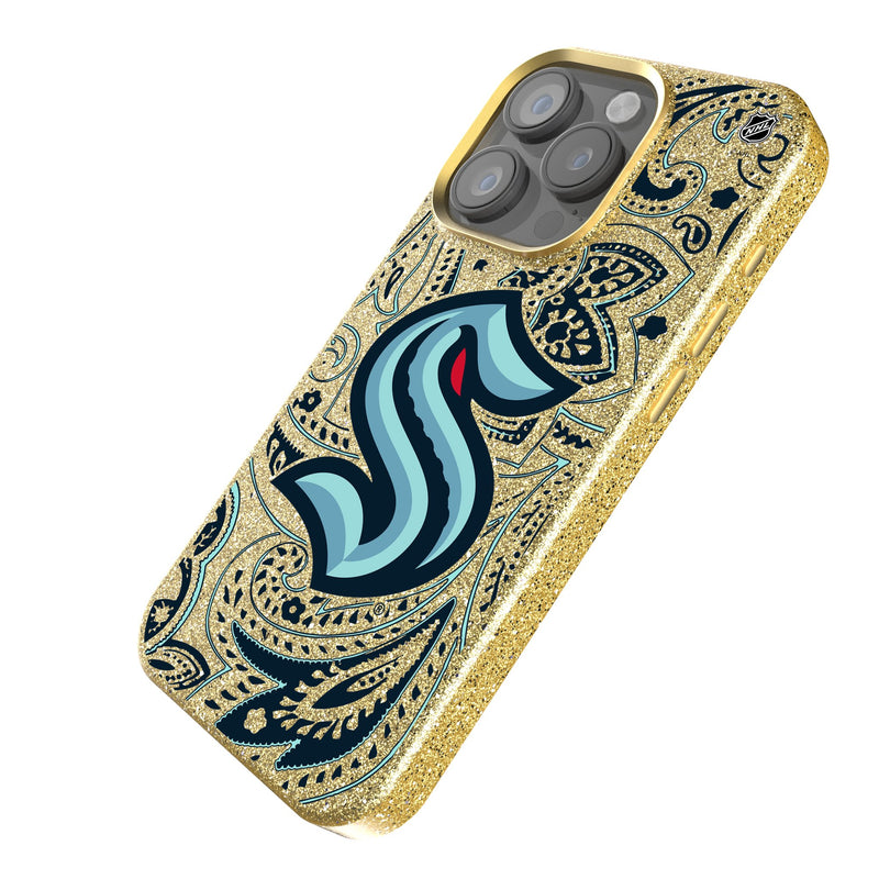 Seattle Kraken Paisley iPhone Bling Phone Case Iso.Jpg