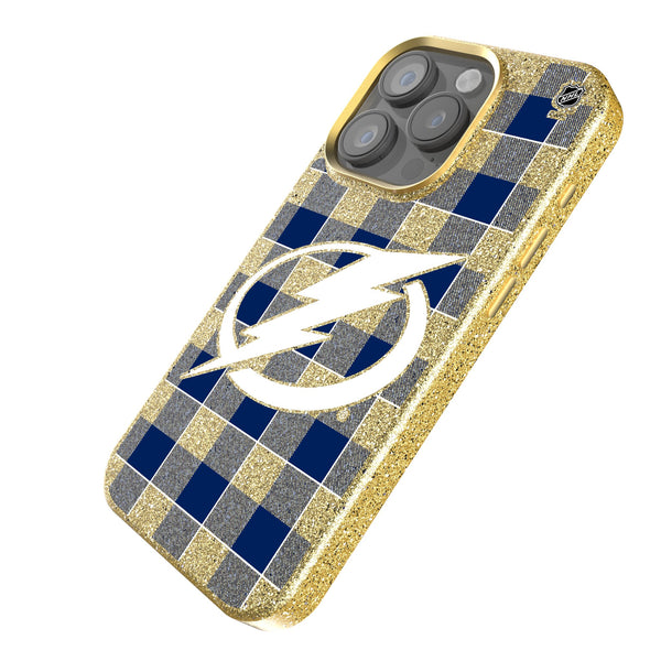 Tampa Bay Lightning Plaid iPhone Bling Phone Case Iso.Jpg