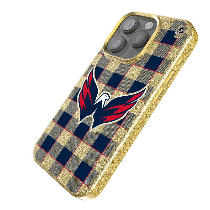 Washington Capitals Plaid iPhone Bling Phone Case Iso.Jpg