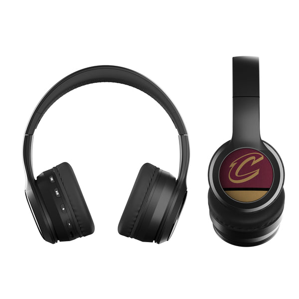 Cleveland Cavaliers Stripe Wireless Over-Ear BT Headphones With Case Flat.Jpg