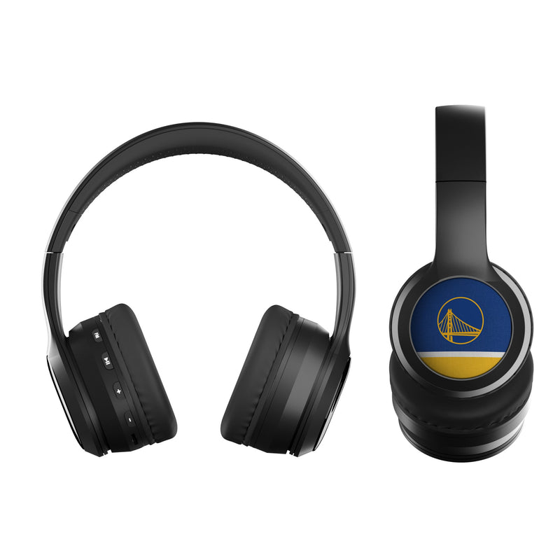 Golden State Warriors Stripe Wireless Over-Ear BT Headphones With Case Flat.Jpg