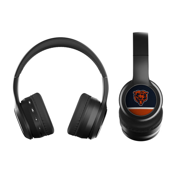 Chicago Bears Stripe Wireless Over-Ear BT Headphones With Case Flat.Jpg