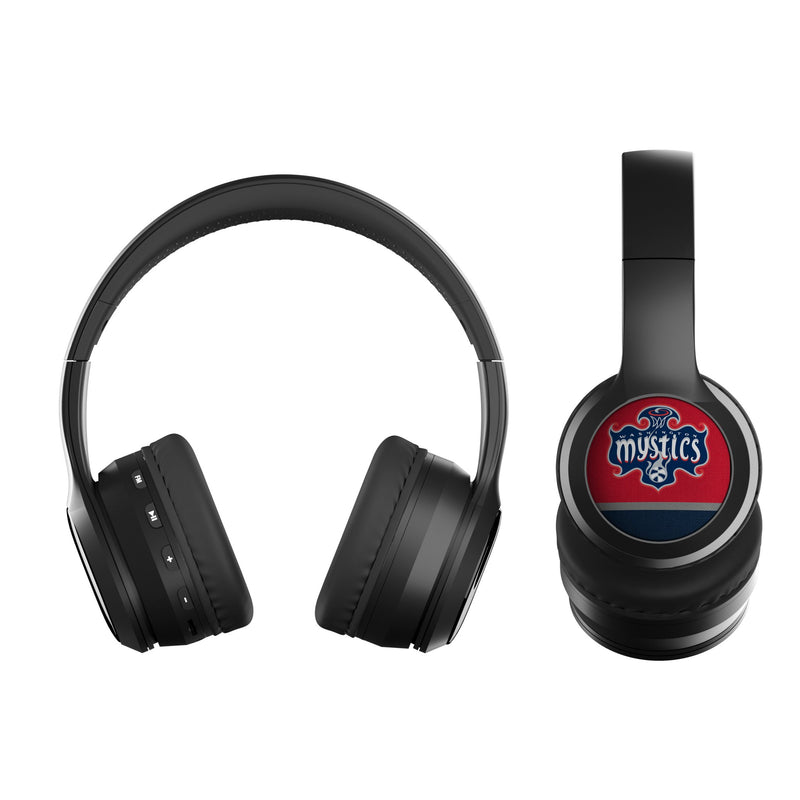 Washington Mystics Stripe Wireless Over-Ear BT Headphones With Case Flat.Jpg