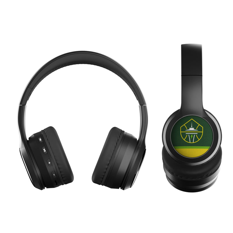 Seattle Storm Stripe Wireless Over-Ear BT Headphones With Case Flat.Jpg