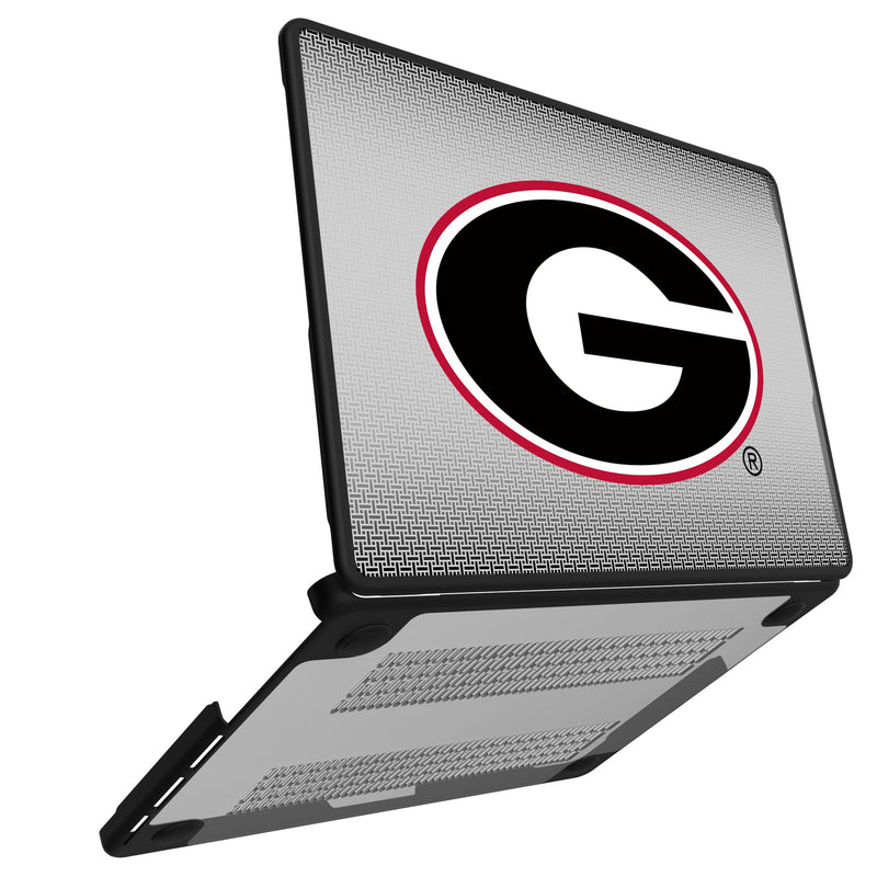 University of Georgia Bulldogs Linen MacBook Laptop Case Open.Jpg