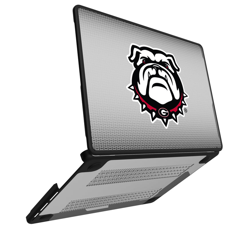 University of Georgia Bulldogs Uga Linen MacBook Laptop Case Open.Jpg