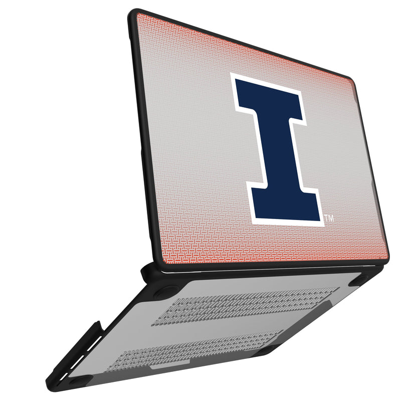 University of Illinois Fighting Illini Linen MacBook Laptop Case Open.Jpg