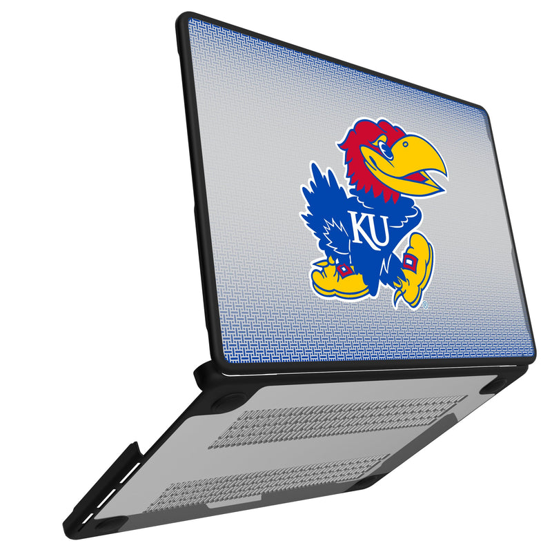 University of Kansas Jayhawks Linen MacBook Laptop Case Open.Jpg