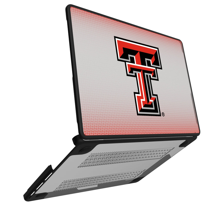 Texas Tech Red Raiders Linen MacBook Laptop Case Open.Jpg