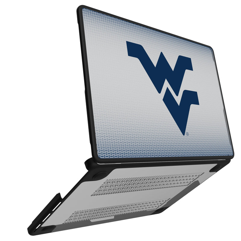 West Virginia University Mountaineers Linen MacBook Laptop Case Open.Jpg