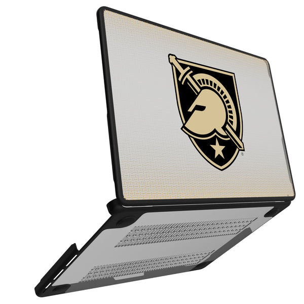 United States Military Academy Black Knights Linen MacBook Laptop Case Open.Jpg