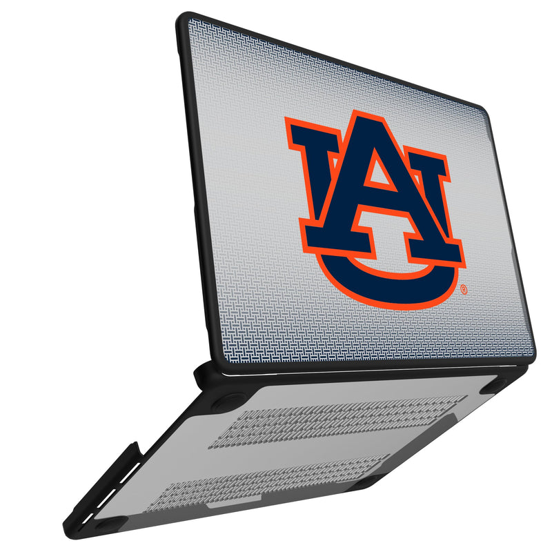 University of Auburn Tigers Linen MacBook Laptop Case Open.Jpg