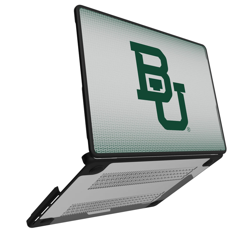 Baylor University Bears Linen MacBook Laptop Case Open.Jpg