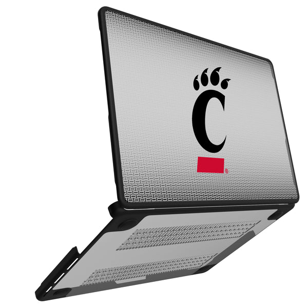 University of Cincinnati Bearcats Linen MacBook Laptop Case Open.Jpg