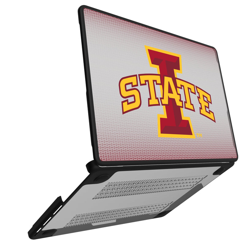 Iowa State University Cyclones Linen MacBook Laptop Case Open.Jpg