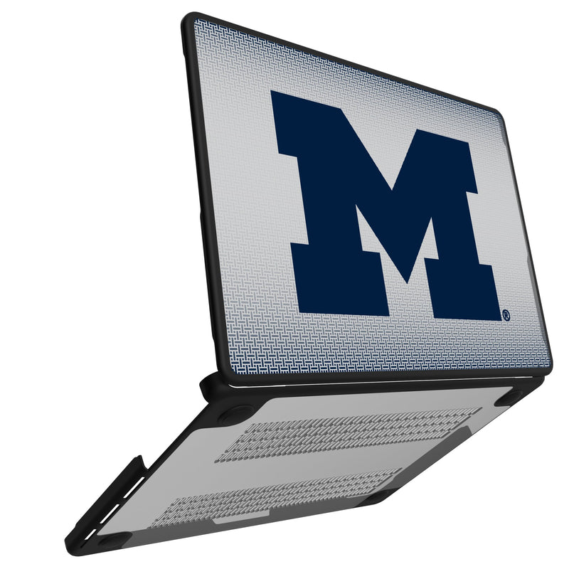 University of Michigan Wolverines Linen MacBook Laptop Case Open.Jpg