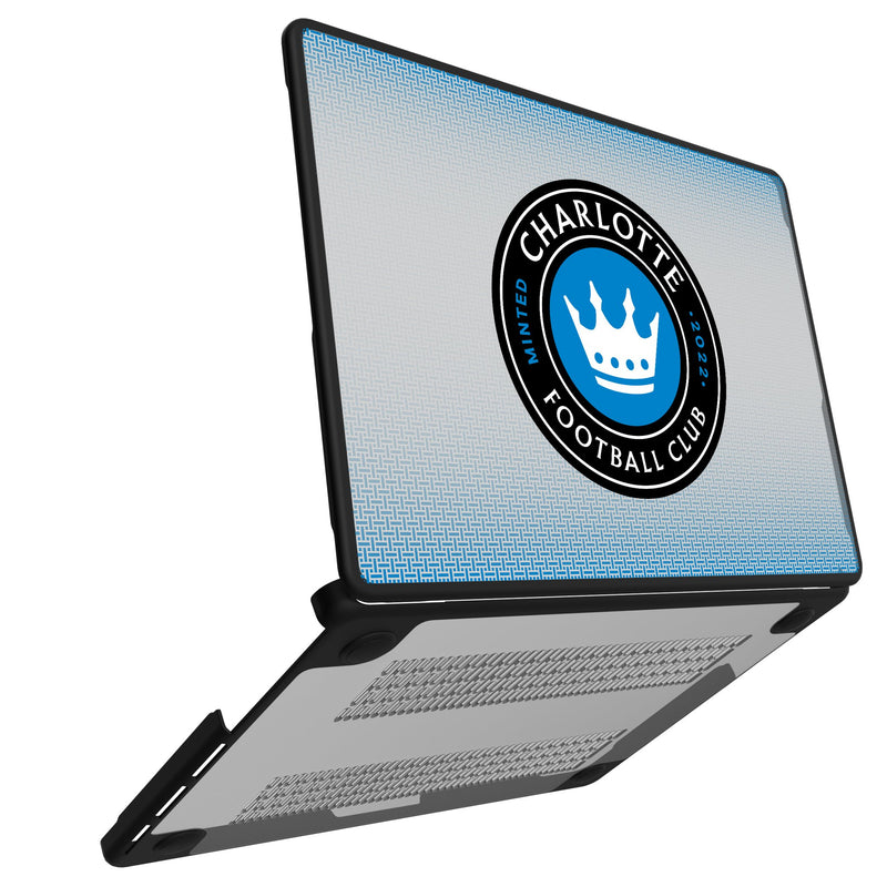 Charlotte FC  Linen MacBook Laptop Case Open.Jpg