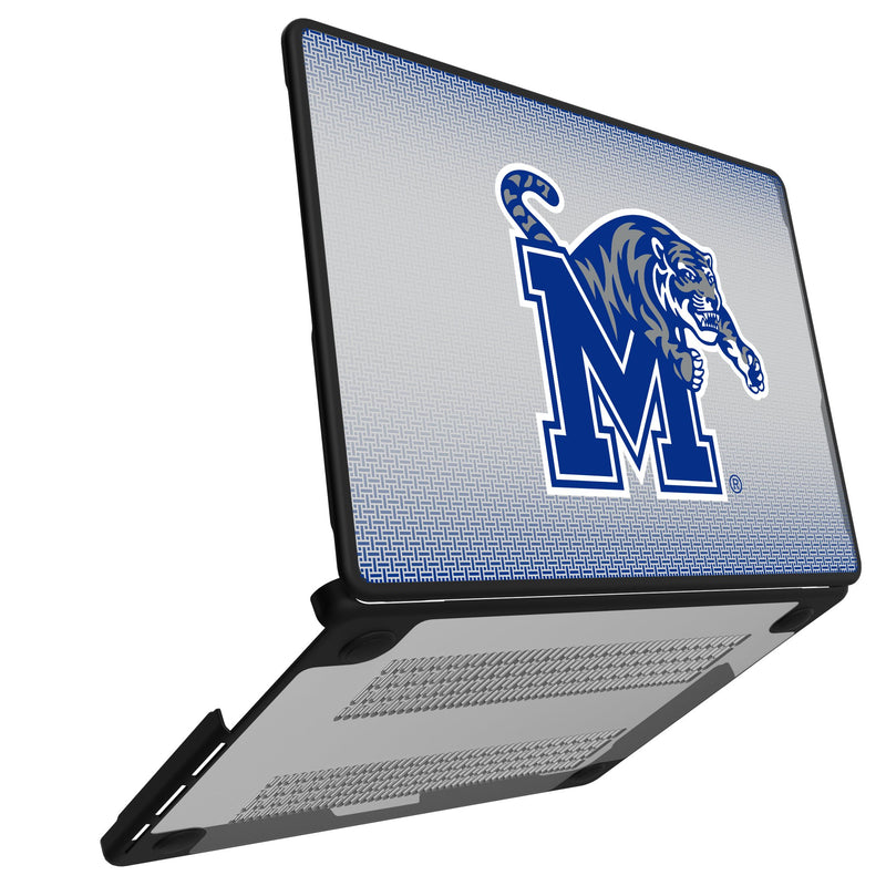 University of Memphis Tigers Linen MacBook Laptop Case Open.Jpg